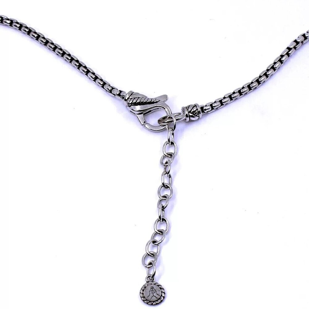 John Hardy JAI Symbols Love Box Chain Sterling Silver Necklace ANGEL WING 18-20" - Picture 8 of 10